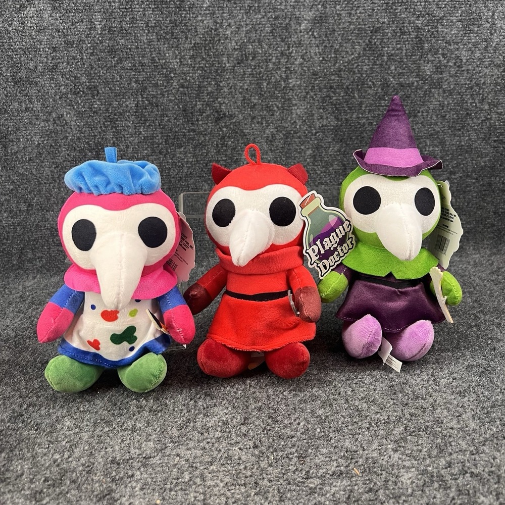 Plague Doctor Plush Lot New With Tags ; Artist, Red Devil & Witch Good Stuff NWT